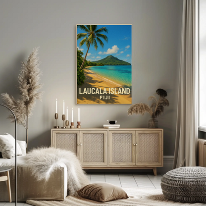Laucala Island Fiji Scenic Tropical Beach Coast Poster