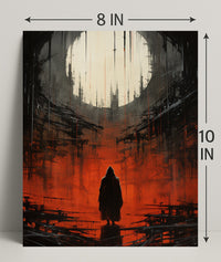 The Enigmatic Cloaked Figure Poster