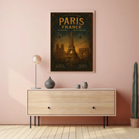 Paris City of Lights Vintage Travel Poster