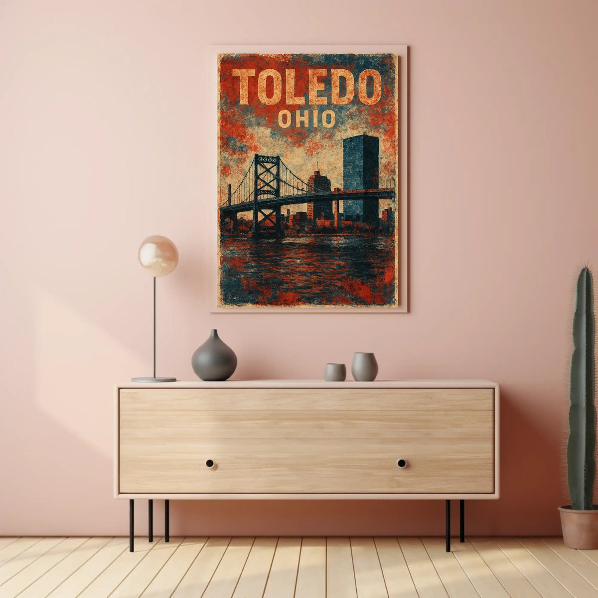 Toledo, Ohio Urban Landscape Poster
