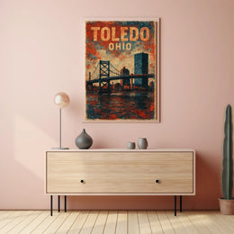 Toledo, Ohio Urban Landscape Poster