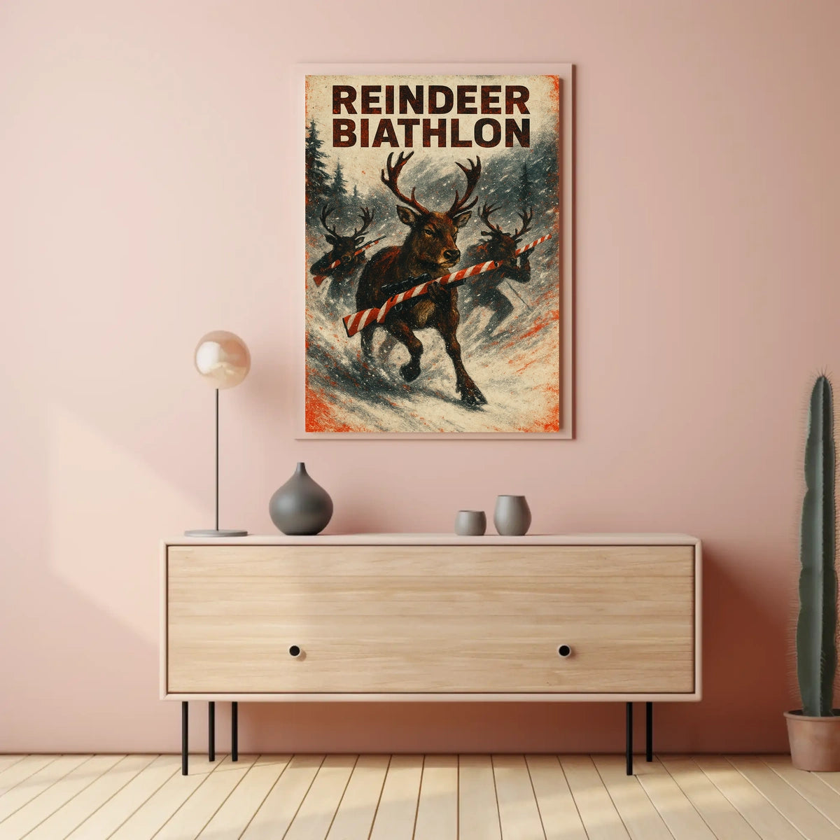 Reindeer Biathlon Poster
