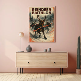 Reindeer Biathlon Poster