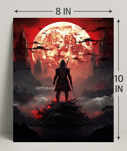Warrior Under The Blood Moon Poster