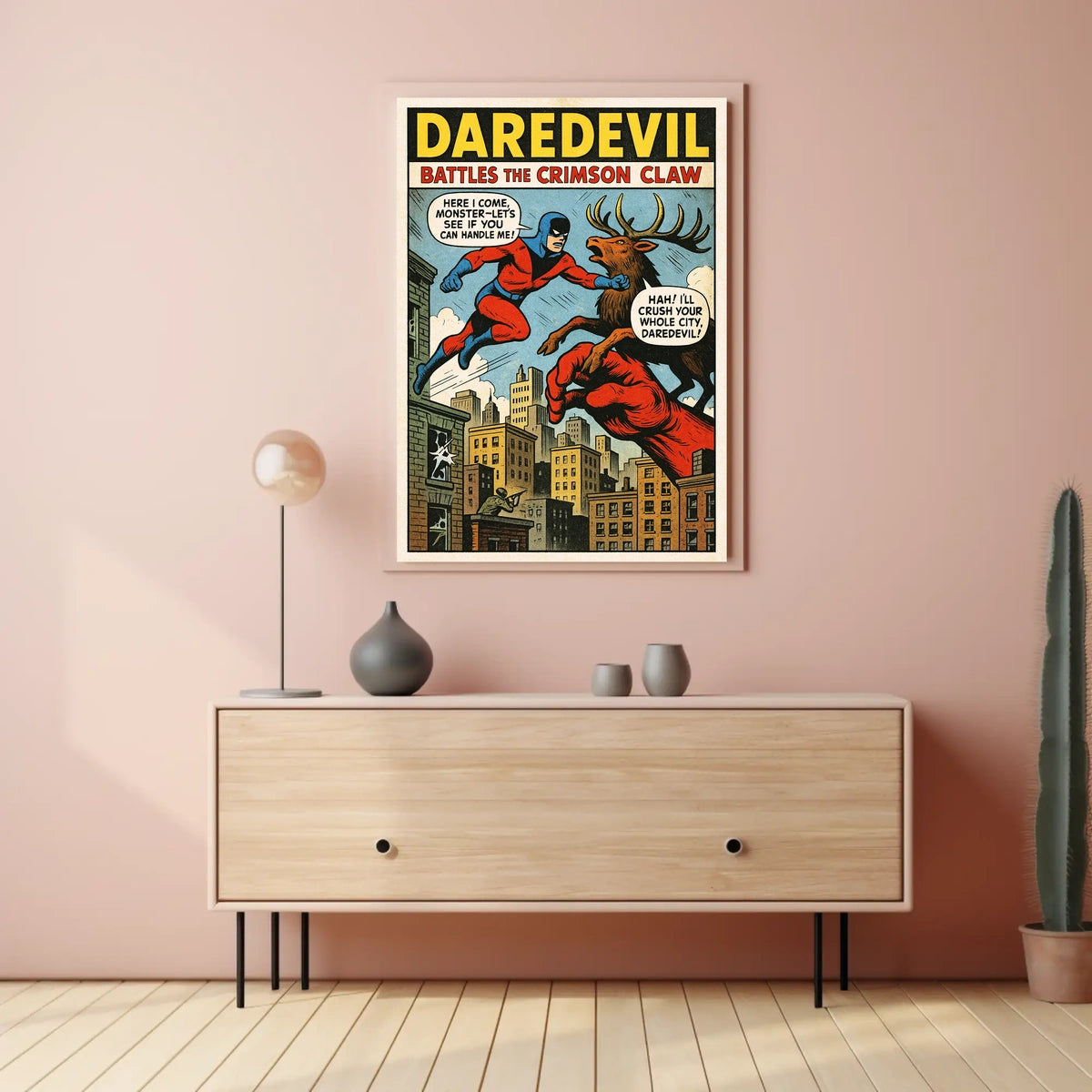 Daredevil Battles the Crimson Claw Poster