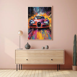 High-Performance Car Art: Abstract, Artistic, or Pop Culture Poster