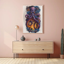 The Enigmatic Kraken Art Print Poster for Home Decor and Wall Art PosterGoat