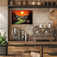 Surreal Alien Landscape Poster in Futuristic Sci-Fi Category