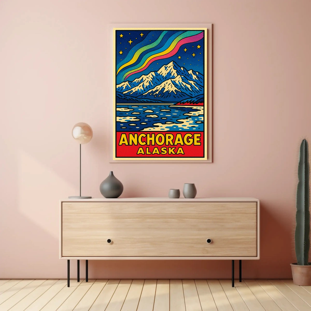Anchorage, Alaska A Vibrant Landscape Poster