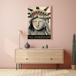 New York Adventure Pan American Poster Vintage Wall Art