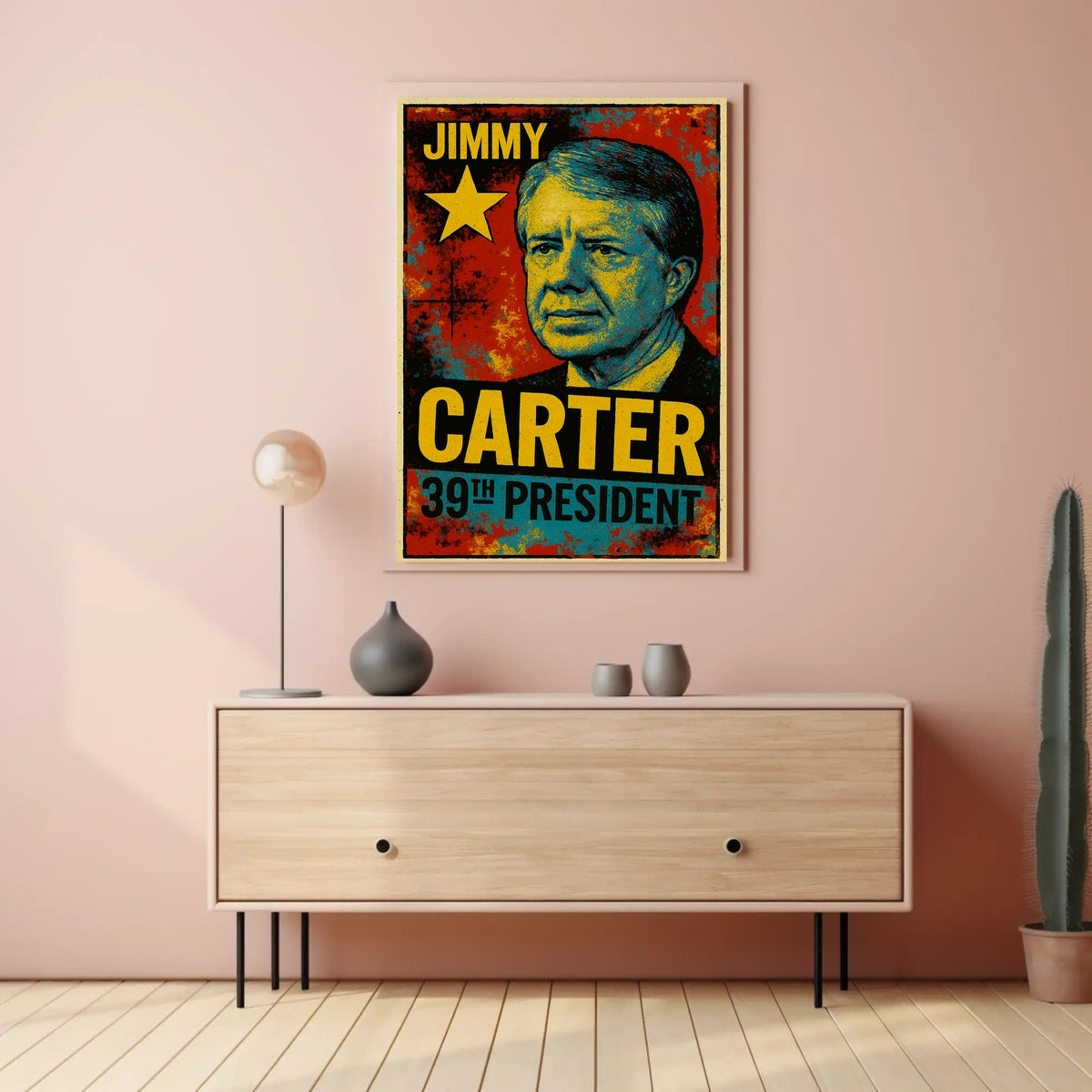 Jimmy Carter 39th President of the United States Graffiti Pop Art Poster