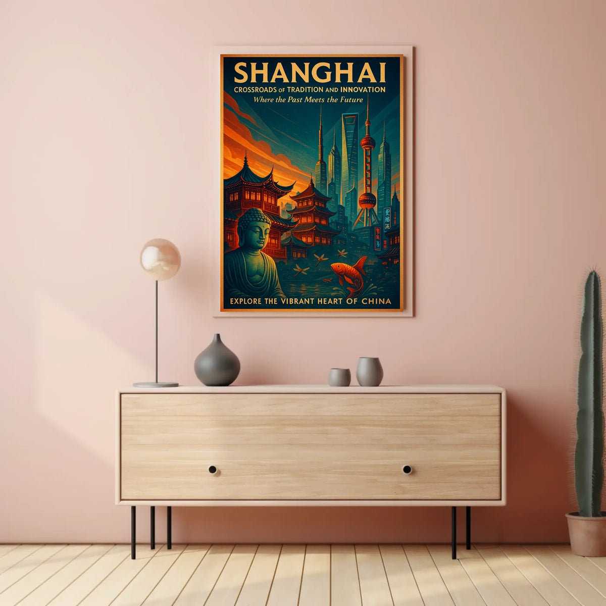 Shanghai Crossroads of Tradition and Innovation Poster