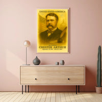 Chester A. Arthur 21st President of the United States Vintage Watercolor Poster