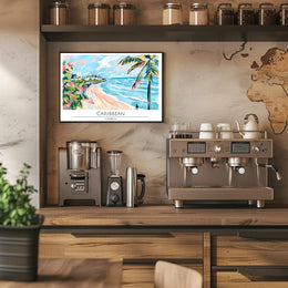 Caribbean Beachscape Poster PosterGoat