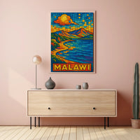 Malawi Scenic Mosaic Poster
