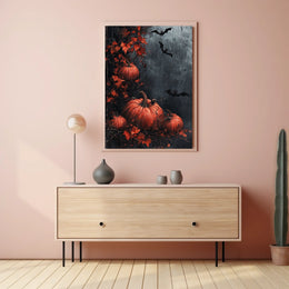 Hauntingly Eerie Halloween Autumn Landscape Poster