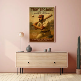 Troy Trojans Pioneers Of The Diamond Poster