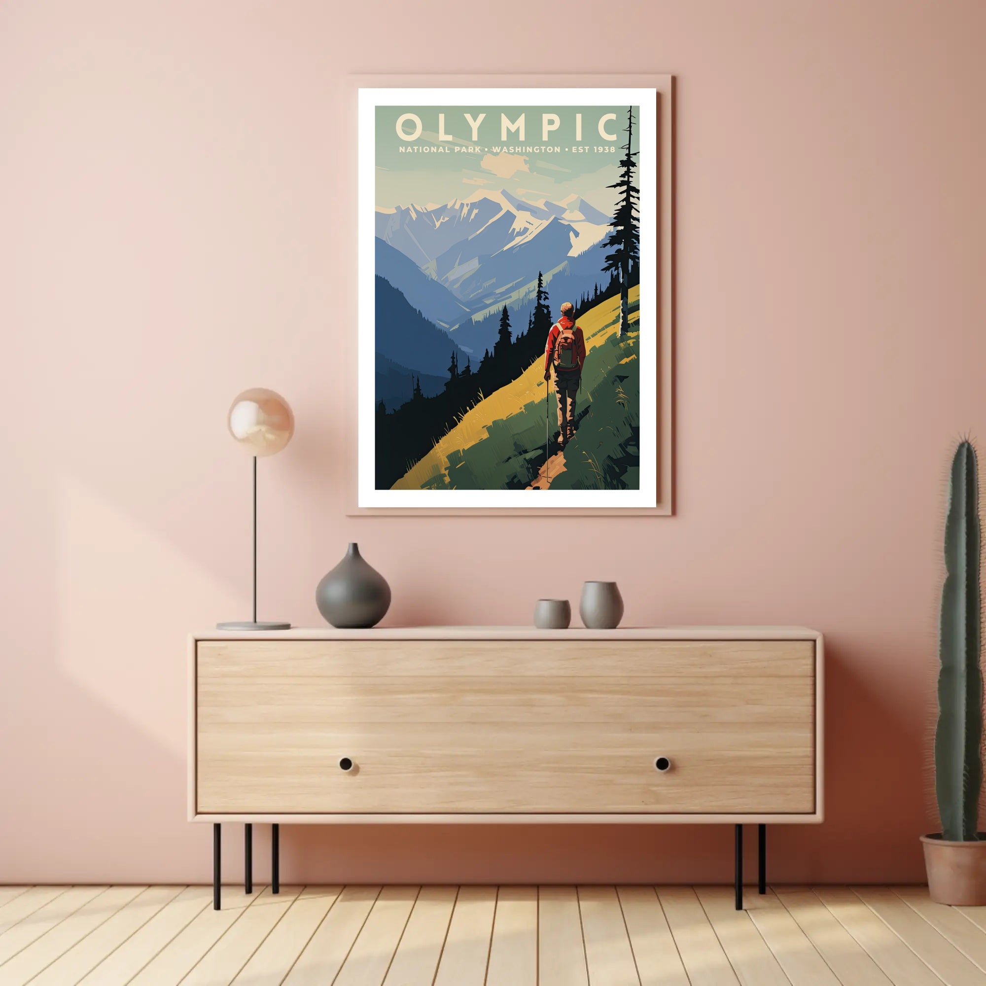 Olympic National Park Scenic Poster Wall Art Print