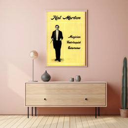 Hal Merton Vintage Magic and Ventriloquism Cultural Poster