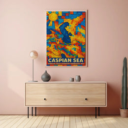 Caspian Sea Mosaic Poster