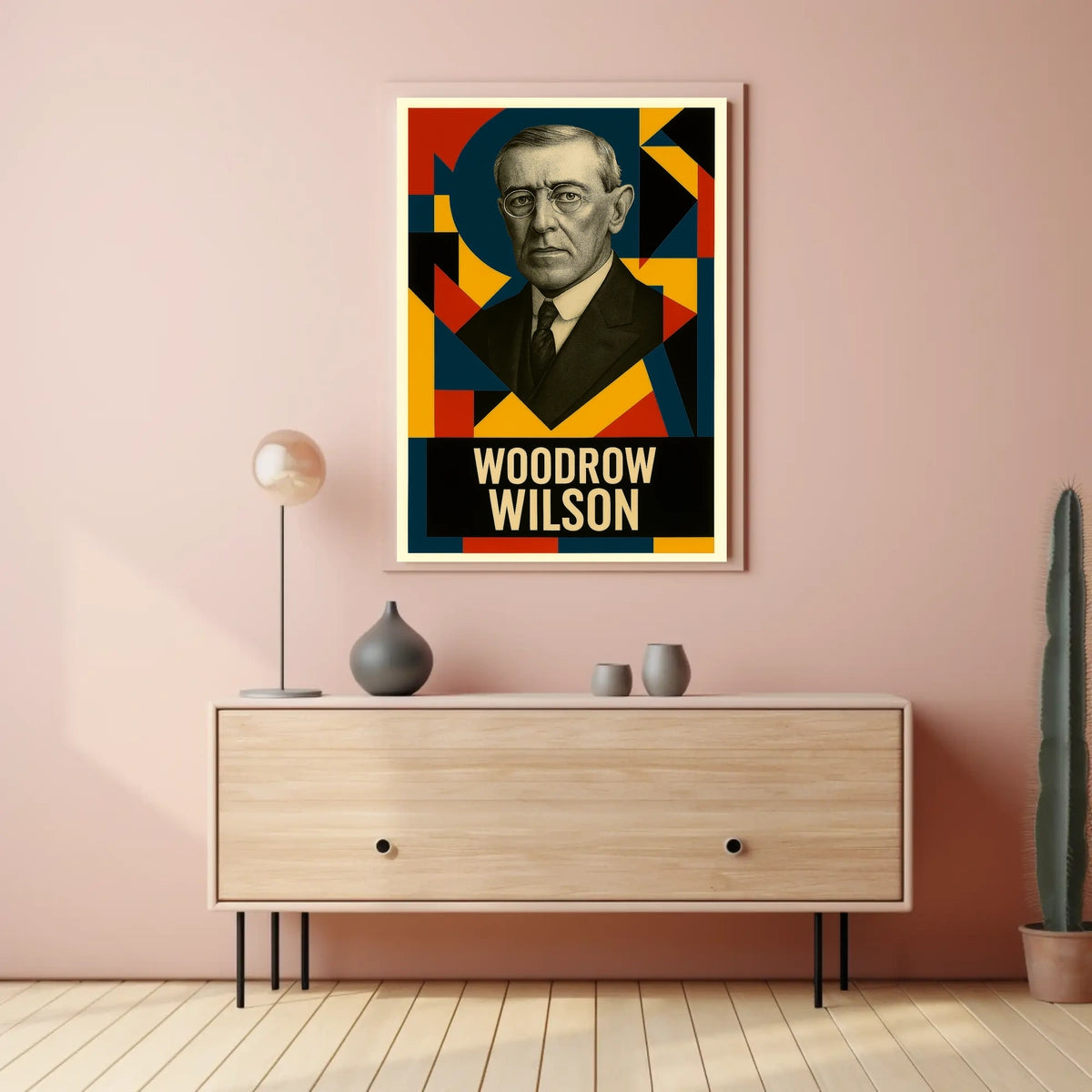 Woodrow Wilson 28th President of the United States Abstract Pop Poster