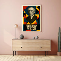 Woodrow Wilson 28th President of the United States Abstract Pop Poster