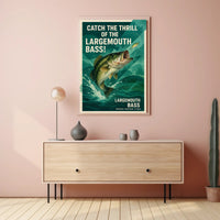 Fishing Adventure Largemouth Bass Sports Poster