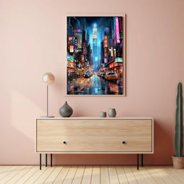 Neon Cityscape Poster