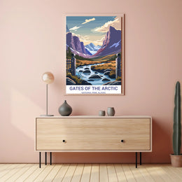 Vintage Scenic Landscape: Gates of Arctic National Park Poster