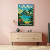 Bora Bora Paradise Found Vibrant Poster Travel Enthusiasts