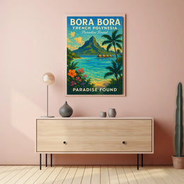 Bora Bora Paradise Found Vibrant Poster Travel Enthusiasts