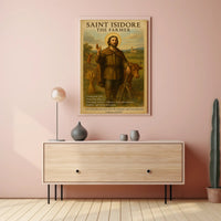 Saint Isidore Iconography: Serene Heritage Art Poster
