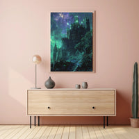 Majestic Dusk Mountain Impressionist Landscape Art Poster PosterGoat