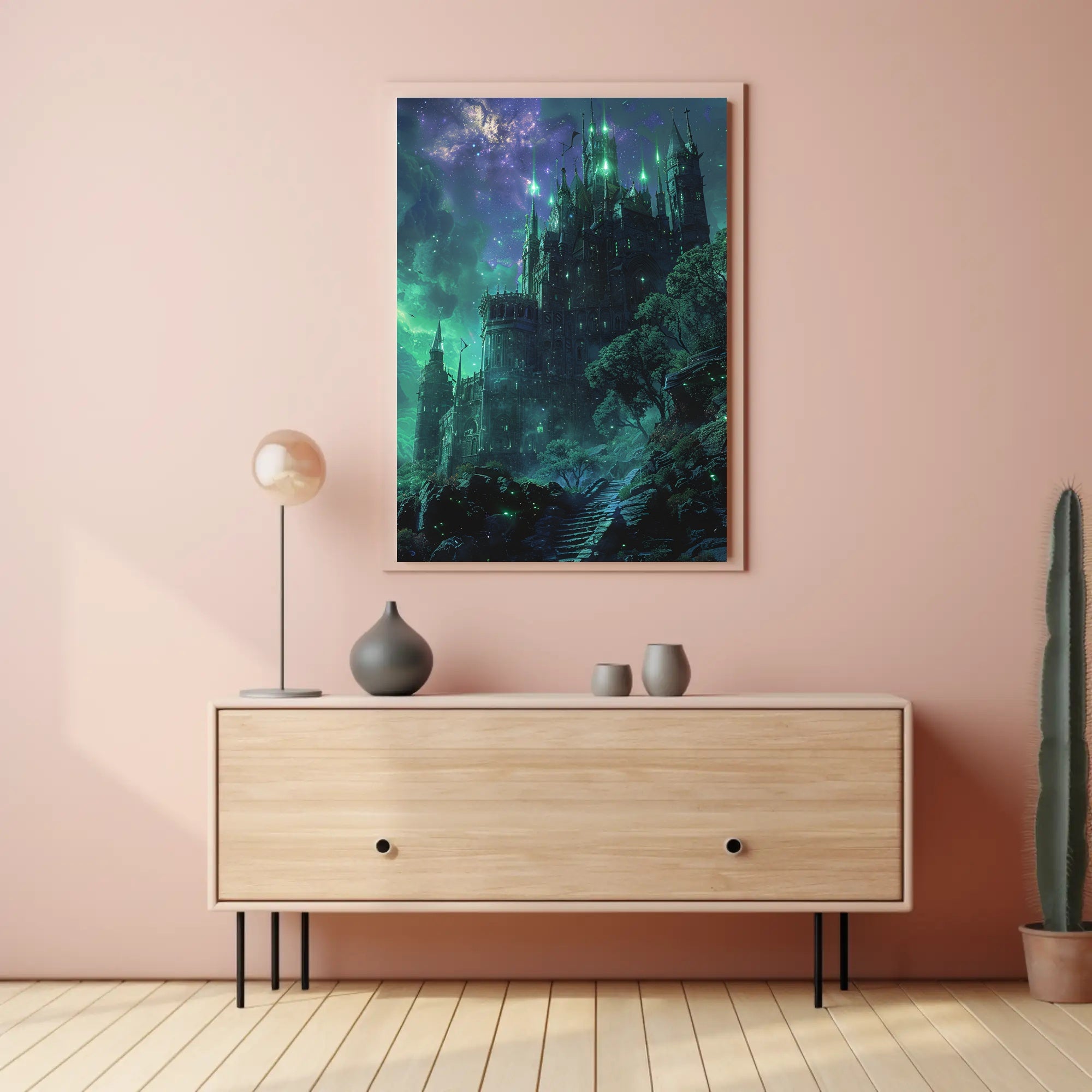 Majestic Dusk Mountain Impressionist Landscape Art Poster PosterGoat