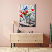 Vintage Galvanized Watering Can Classic Farmhouse Poster