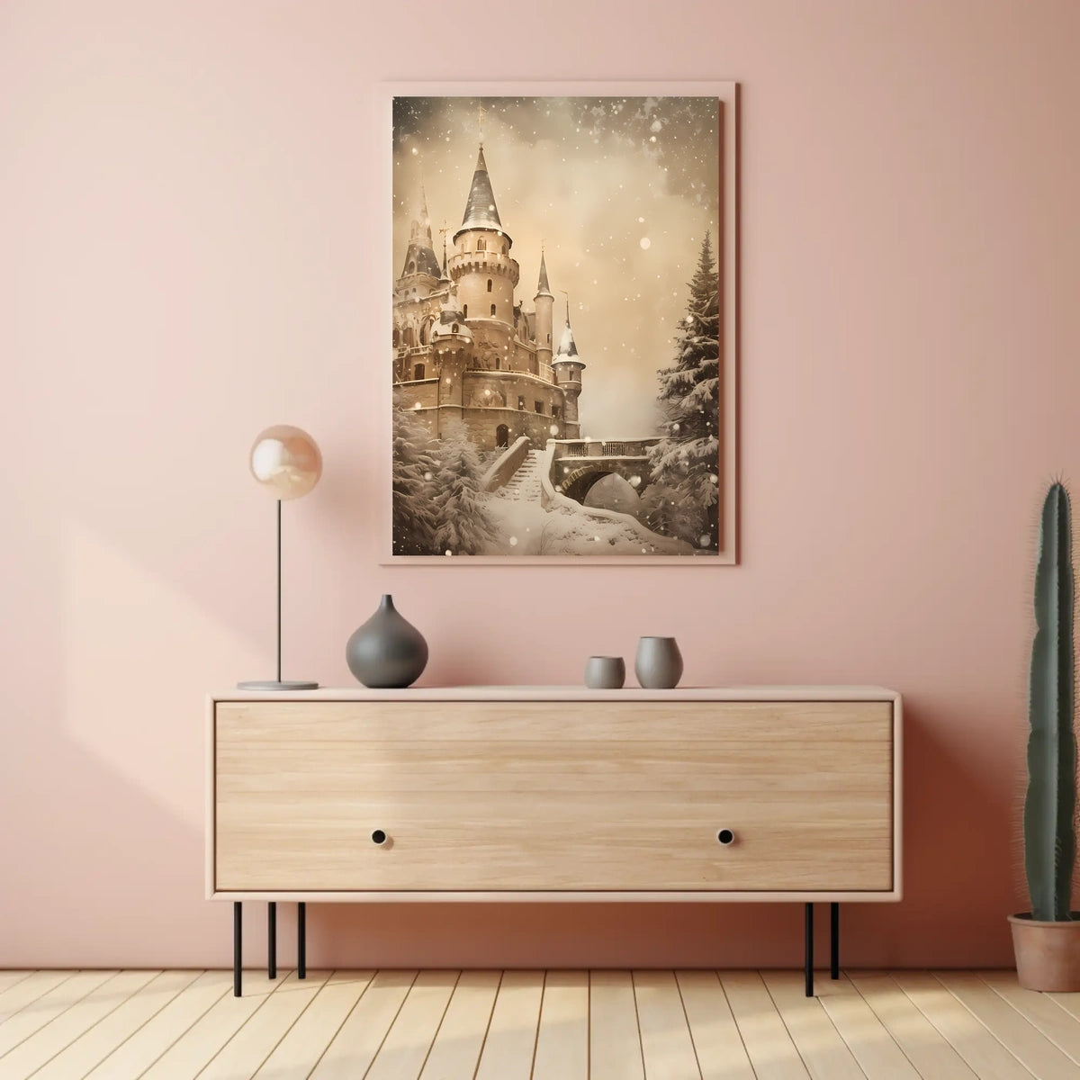 Enchanted Winter Castle Poster
