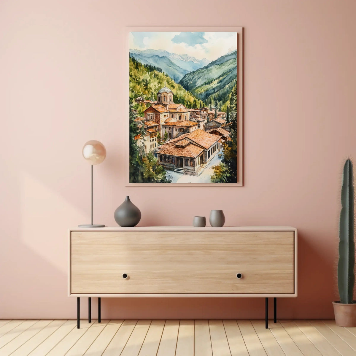 Bulgaria Rila Monastery Mountain View Poster