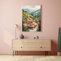 Bulgaria Rila Monastery Mountain View Poster