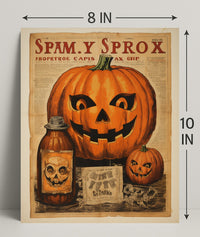 Vintage Halloween Pumpkin Vintage Poster