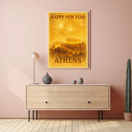 New Year Celebration in Athens Poster