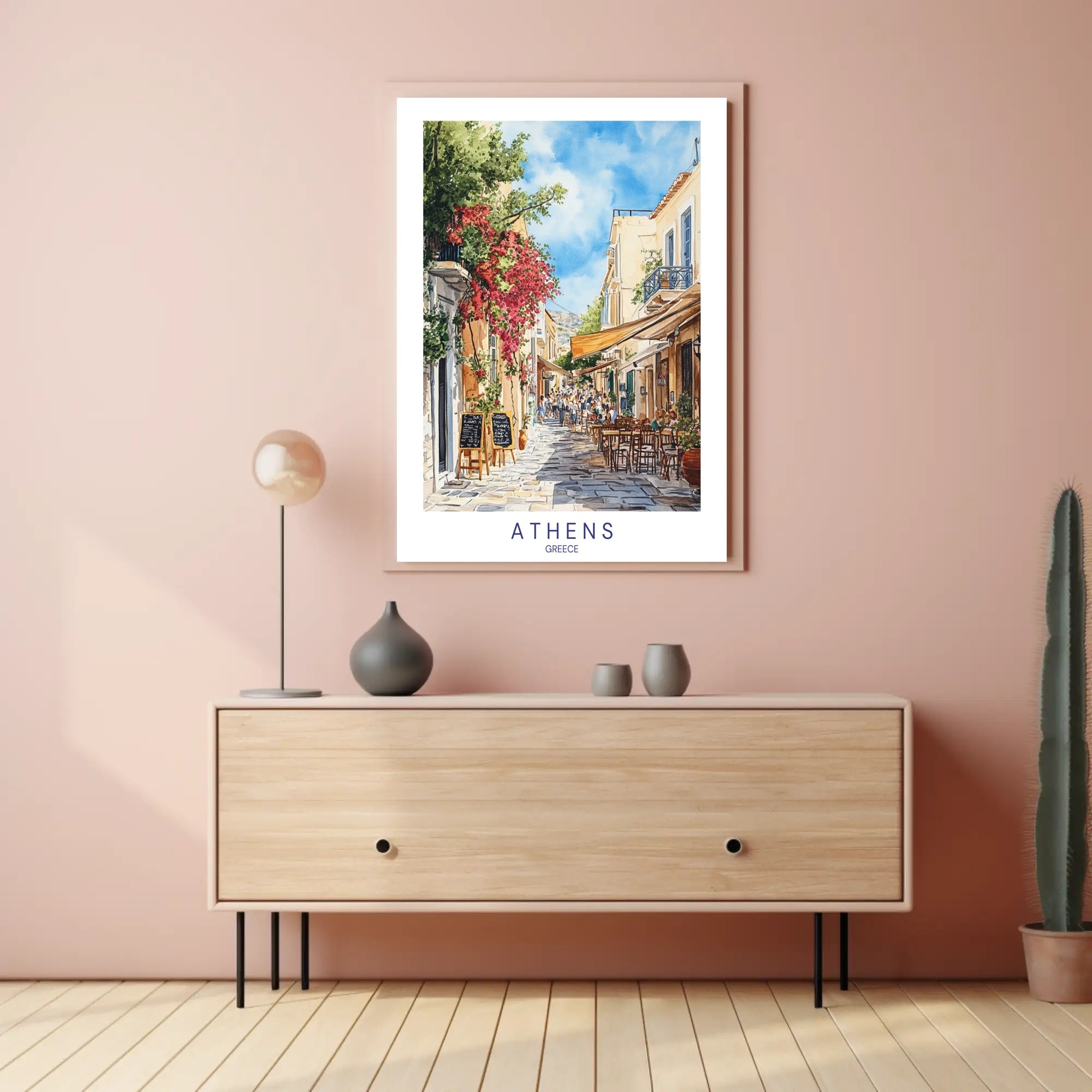Vibrant Streets of Athens Poster PosterGoat