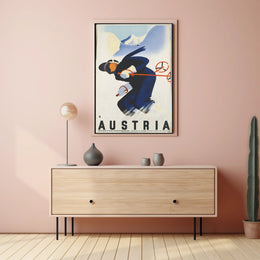 Austria Skiing Adventure Poster