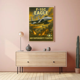 F-15C Eagle Air Superiority Fighter Poster PosterGoat