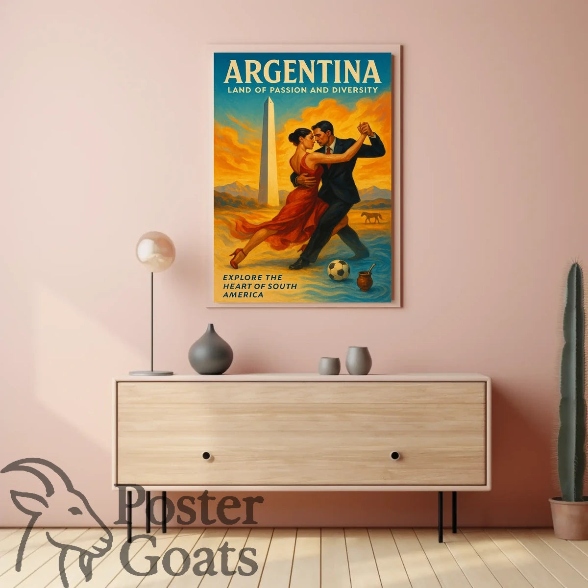 Argentina Tango Vibes: Vibrant Cultural or Heritage Poster