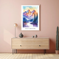 Majestic Rocky Mountains Poster PosterGoat