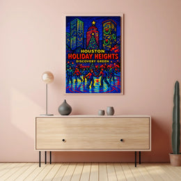 Houston Holiday Heights Poster