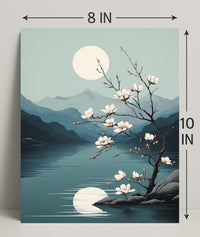 Tranquil Moonlit Blossoms Poster