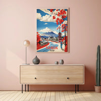 Japanese Cultural Beauty Poster with Traditional and Modern Influences