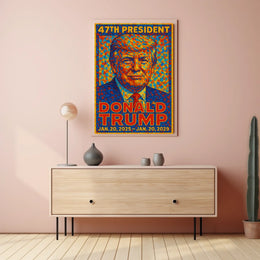 Trump 47th President Scenic Patriotic Poster