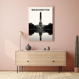 Washington Monument Reflection Poster